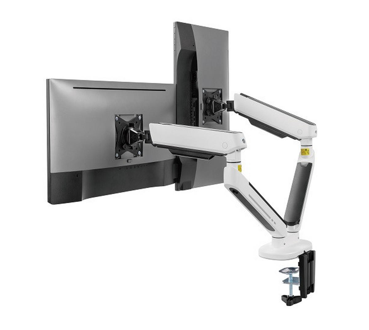 MONITOR-HALTERUNG Metall, Kunststoff Weiß  - Weiß, Design, Kunststoff/Metall (105/62,2/15,2cm) - Boxxx