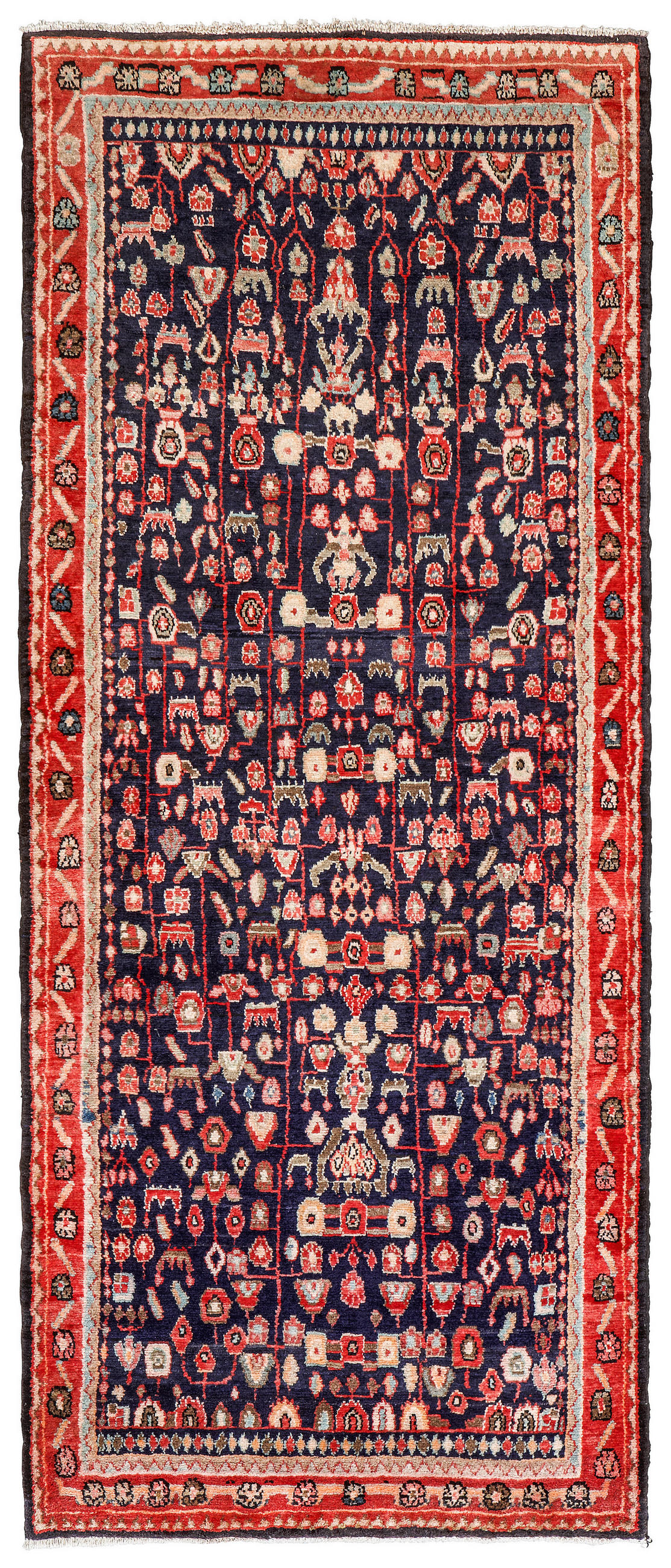 ORIENTALSKA PREPROGA HAMEDAN  Hamedan     110/300 cm     rdeča  - rdeča, Konvencionalno, tekstil (110/300cm) - Cazaris