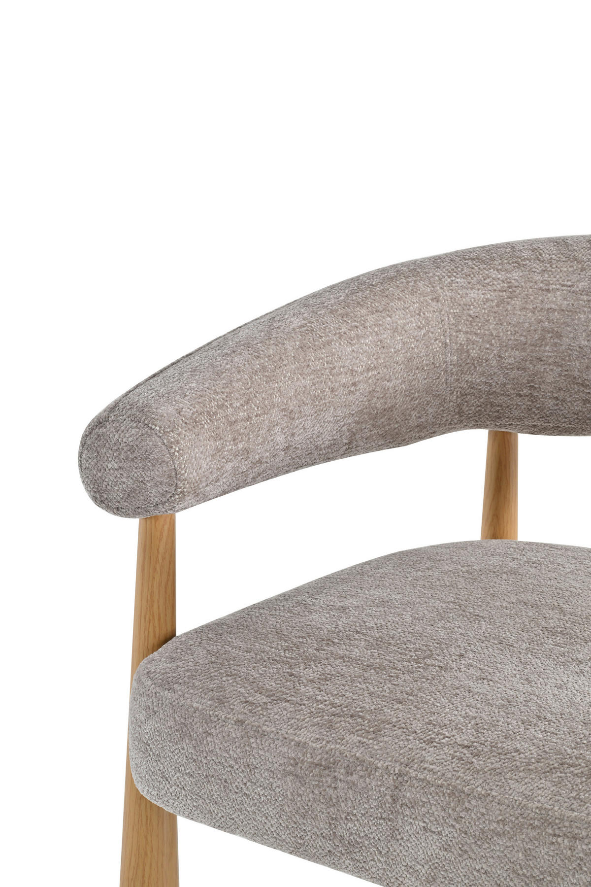 ARMLEHNSTUHL   Webstoff  Eichefarben, Beige  - Eichefarben/Beige, MODERN, Textil/Metall (61/75/61cm) - Livetastic