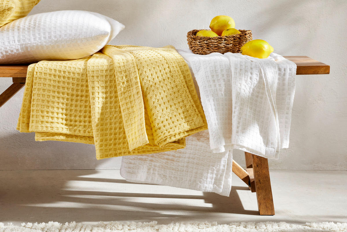 PLAID Honeybee 130/180 cm  - Weiß, KONVENTIONELL, Textil (130/180cm) - Zoeppritz