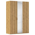 DREHTÜRENSCHRANK 151/223/60 cm 3-türig Eichefarben  - Eichefarben/Silberfarben, Design, Holzwerkstoff/Kunststoff (151/223/60cm) - Novel