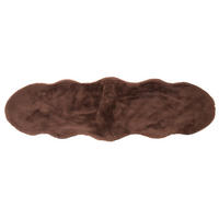 UMĚLÁ KOŽEŠINA, 55/160 cm, hnědá - hnědá, Basics, textil (55/160cm)