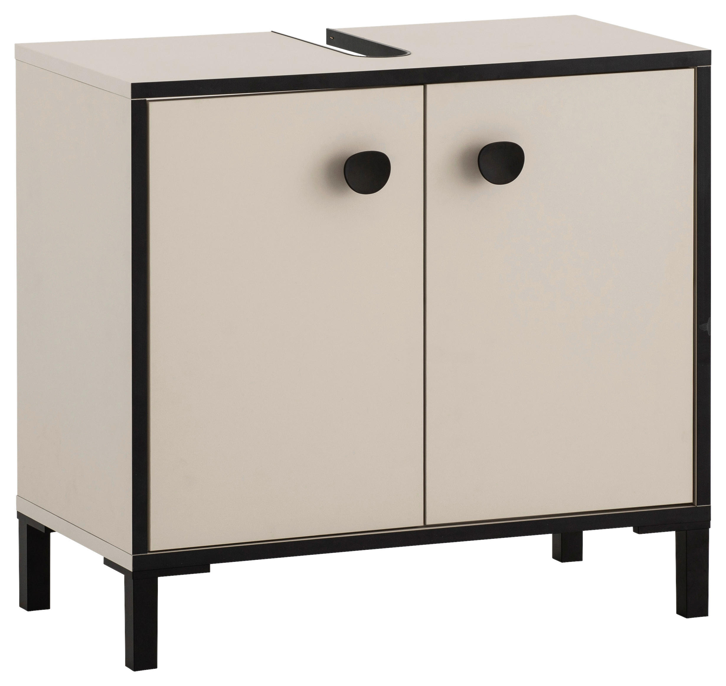 Mid.you Waschbeckenunterschrank Edda Creme, Beige 65.1x59.1x33.0 cm