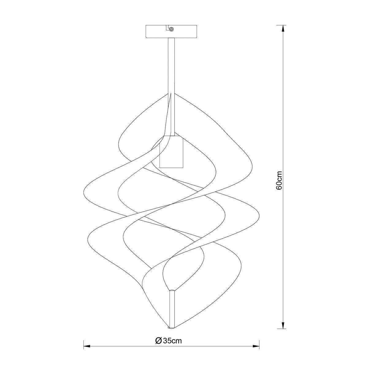 DECKENLEUCHTE 35/60 cm   - Goldfarben/Schwarz, Design, Metall (35/60cm) - Collet's Monde
