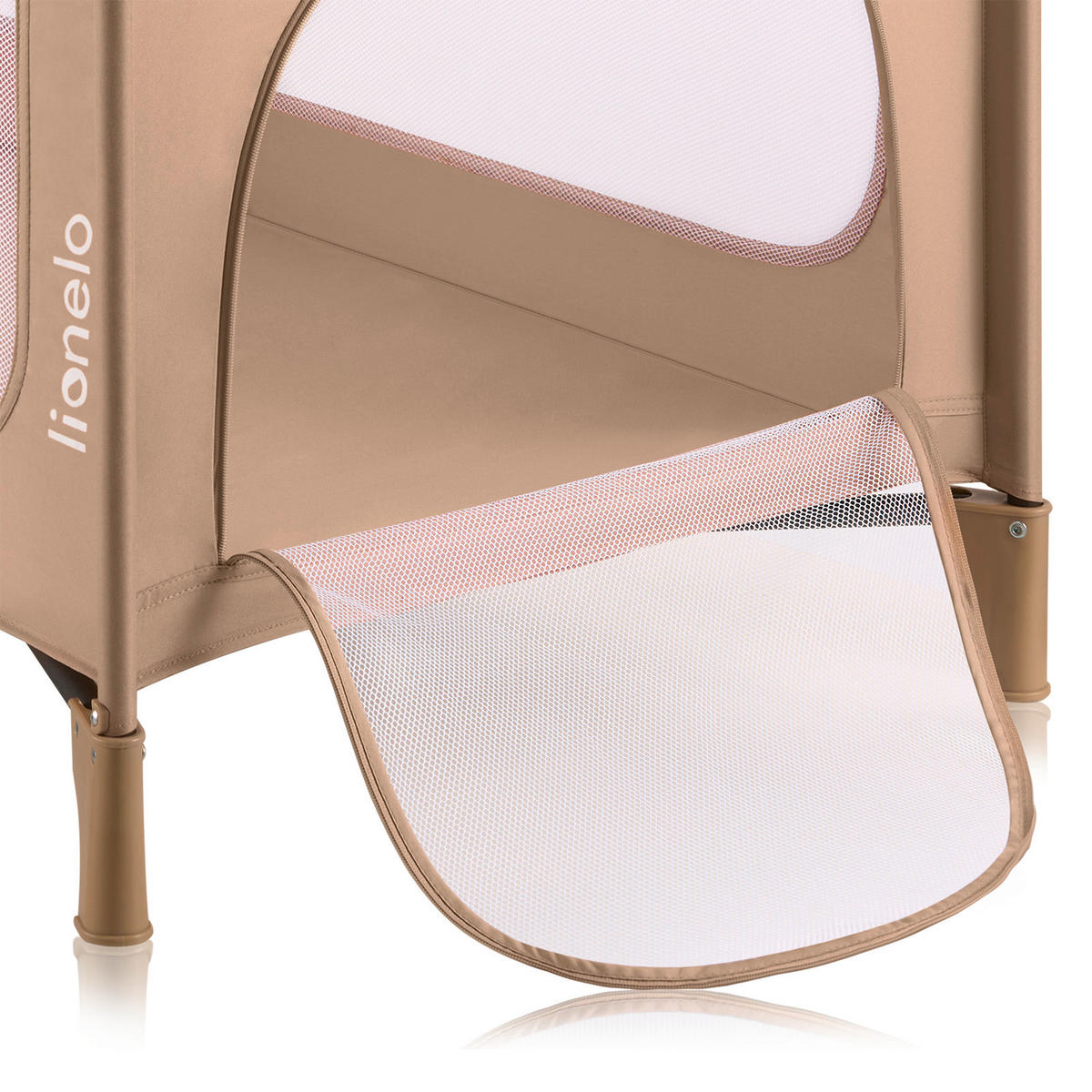 REISEBETT Jasmin Easy Fold Beige  - Beige, Basics, Kunststoff (123/67/74.9cm) - Lionelo