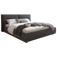 POLSTERBETT 180/200 cm  Anthrazit  - Anthrazit/Schwarz, Design, Kunststoff/Textil (180/200cm) - Lomoco
