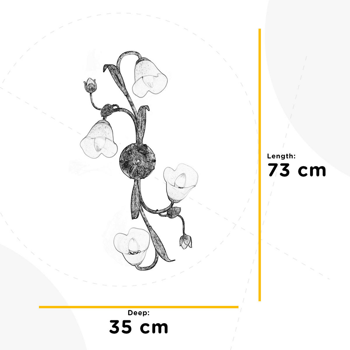DECKENLEUCHTE    35/20/73 cm  - Pink/Weiß, KONVENTIONELL, Glas/Metall (35/20/73cm)