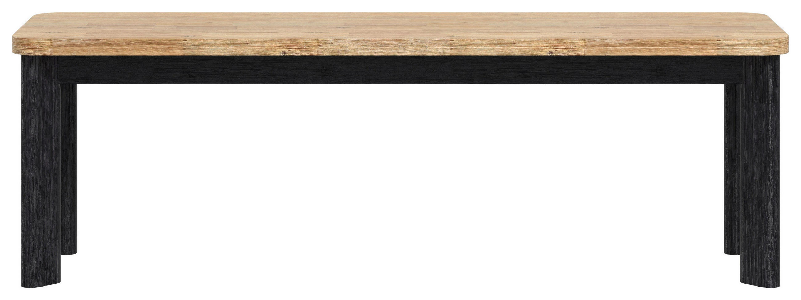 SITZBANK 140/45/37 cm Schwarz, Akaziefarben Akazie furniert  - Schwarz/Akaziefarben, LIFESTYLE, Holz (140/45/37cm) - Landscape