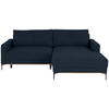 ECKSOFA in Royalblau  - Royalblau/Schwarz, Modern, Textil/Metall (238/162cm) - Ondega
