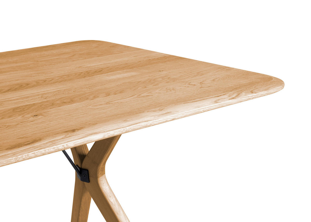 ESSTISCH Eiche vollmassiv rechteckig Eichefarben  - Eichefarben, KONVENTIONELL, Holz (160/90/76cm) - Linea Natura