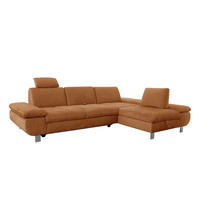 SAROKGARNITÚRA textil barna, bézs  - bézs/krómszínű, Basics, textil (312/206cm) - Xora
