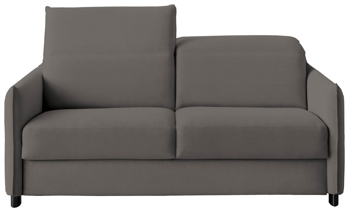 SCHLAFSOFA in Textil Anthrazit  - Anthrazit/Schwarz, Konventionell, Textil/Metall (188/84-105/100cm) - Bali