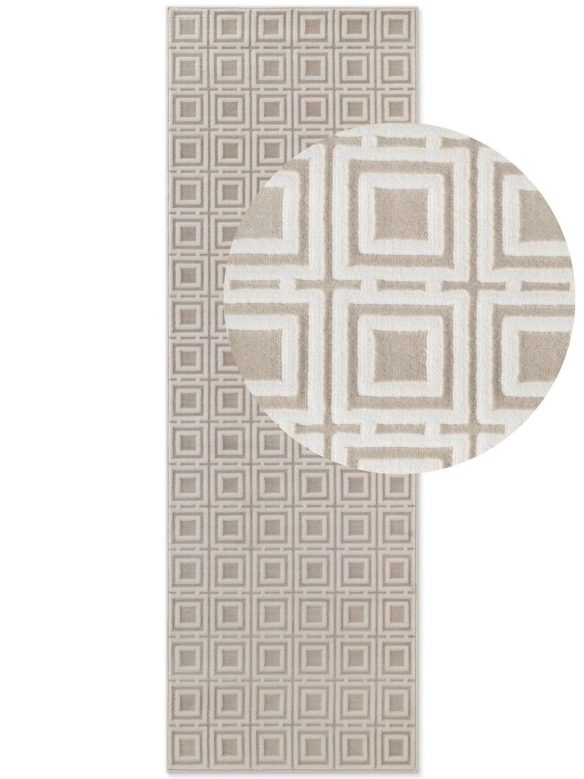 LÄUFER 80/240 cm Perles  - Creme, Design, Kunststoff (80/240cm) - Elle Decoration