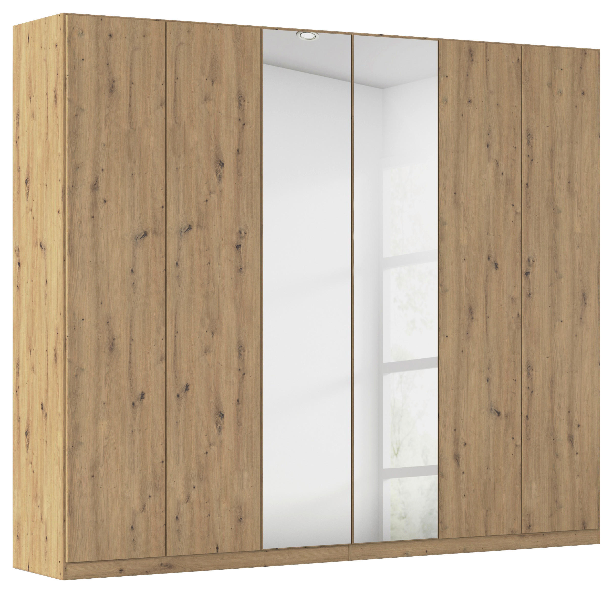 FALTTÜRENSCHRANK 271/229/54 cm 4-türig Eiche Artisan  - Eiche Artisan, Holzwerkstoff (271/229/54cm) - Rauch Möbel