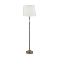 STEHLEUCHTE 39/39/152 cm    - Silberfarben/Weiß, Design, Kunststoff/Textil (39/39/152cm) - Searchlight