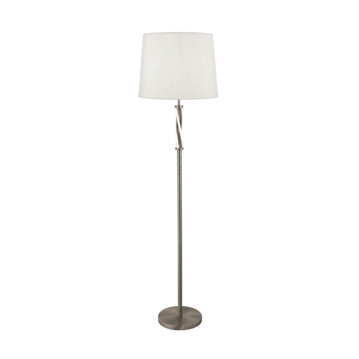 STEHLEUCHTE 39/39/152 cm    - Silberfarben/Weiß, Design, Kunststoff/Textil (39/39/152cm) - Searchlight
