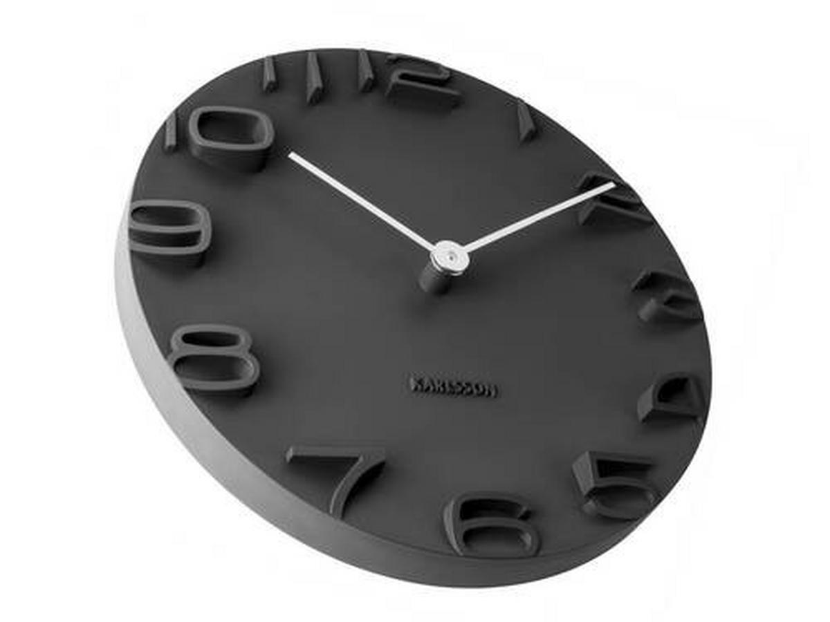 WANDUHR 42/42/5 cm   - Schwarz, Basics, Kunststoff (42/42/5cm) - Karlsson
