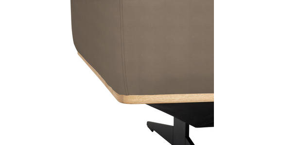 ECKSOFA  in Echtleder Hellbraun  305/163 cm  - Hellbraun/Eichefarben, Design, Leder/Holz (305/163cm) - Novel
