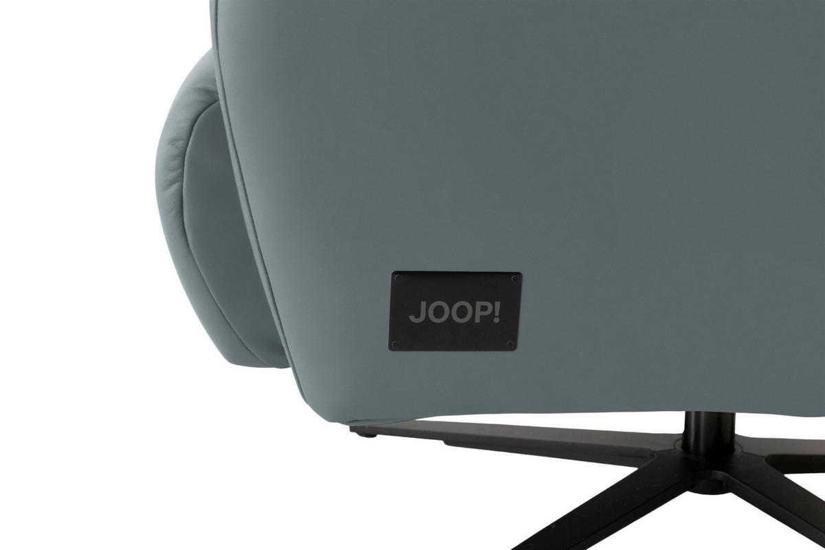 RELAXSESSEL Leder Grau  - Schwarz/Grau, Modern, Leder/Metall (66/110/83cm) - Joop!
