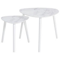 SATZTISCH Kiefer Freiform Multicolor, Weiß  - Multicolor/Weiß, MODERN, Holz (60/40/60/40/48/40cm) - PBJ