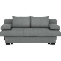 SCHLAFSOFA Helen  mit Stoffauswahl, Schlafen auf Sitzhöhe, Rücken echt Grau  - Wengefarben/Alufarben, KONVENTIONELL, Holz/Textil (200/80/104cm) - Novel