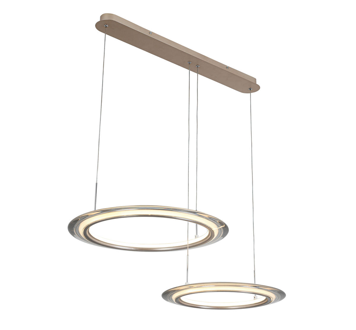 LED-HÄNGELEUCHTE Lakewood   - Chromfarben/Champagner, Design, Kunststoff/Metall (82cm) - Dieter Knoll