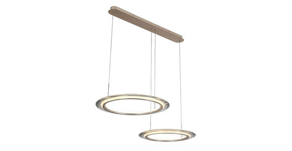 LED-HÄNGELEUCHTE 82/55/150 cm - Chromfarben/Champagner, Design, Kunststoff/Metall (82/55/150cm) - Dieter Knoll