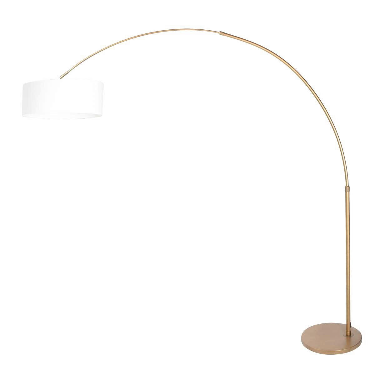 STEHLEUCHTE SPARKLED LIGHT 50/240/230 cm  - Weiß/Bronzefarben, Trend, Textil/Metall (50/240/230cm)