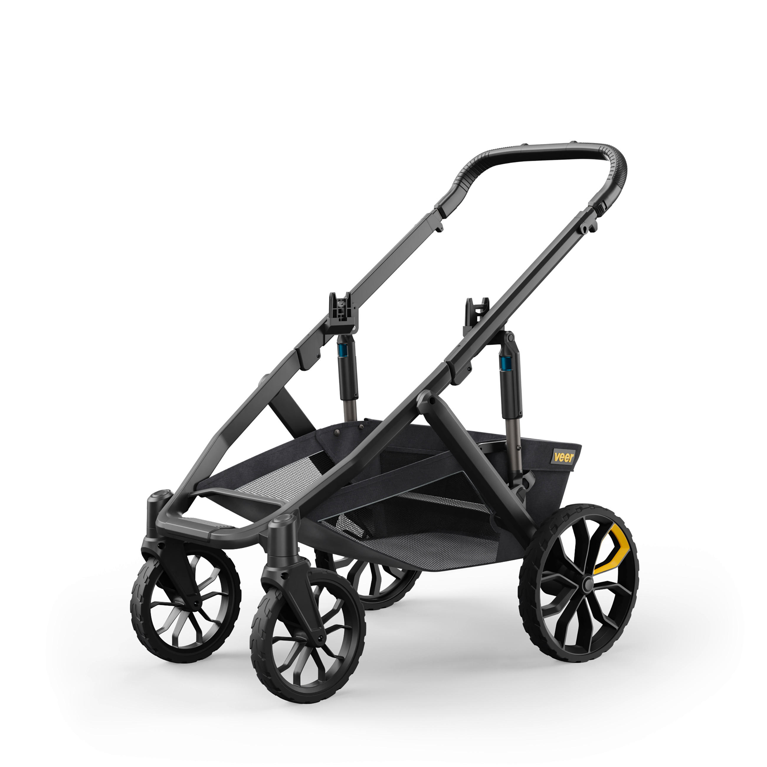 KINDERWAGENGESTELL Veer Switchback &Roll  - Dunkelgrau, Basics, Metall (91/107cm) - Veer