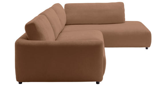 ECKSOFA  in Chenille Braun  307/224 cm  - Schwarz/Braun, KONVENTIONELL, Kunststoff/Textil (307/224cm) - Hom`in