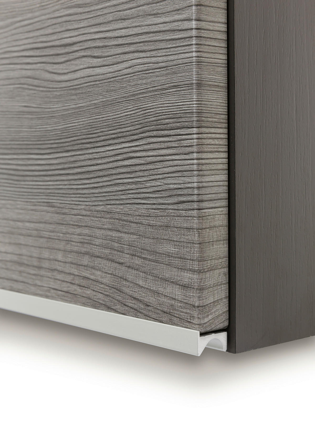 Hängeschrank in Grau 40/64/20 cm  - Alufarben/Graphitfarben, Basics, Holzwerkstoff/Metall (40/64/20cm) - Held