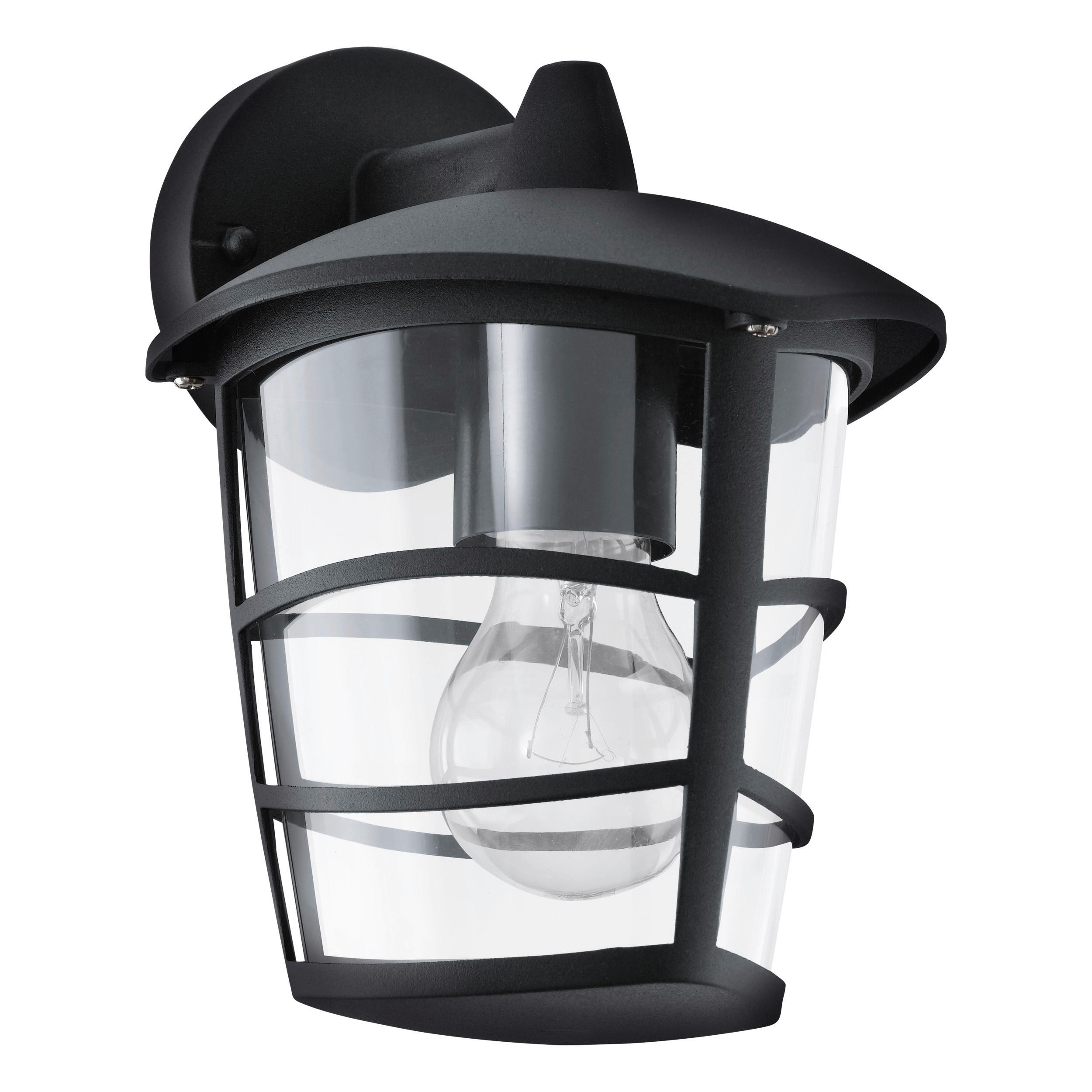 LED VÄGGLAMPA 17 cm   - klar/svart, Basics, metall/plast (17cm) - Eglo