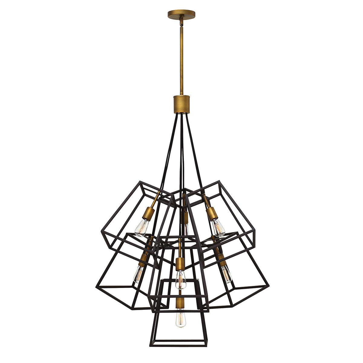 HÄNGLAMPA Elstead Fulton 70.3/124.8 cm  - svart/guldfärgad, Klassisk, metall (70.3/124.8cm) - Elstead Lighting