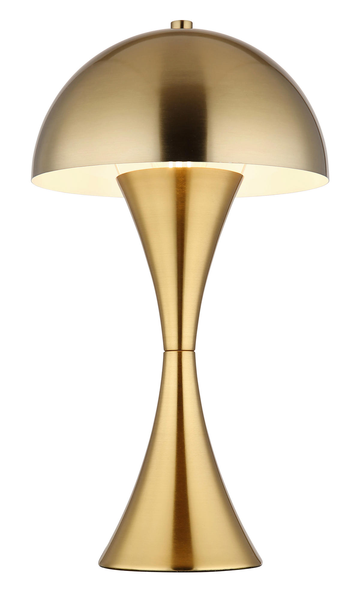 TISCHLEUCHTE - Weiss/Messingfarben, Design, Kunststoff/Metall (20/36,1cm) - Globo