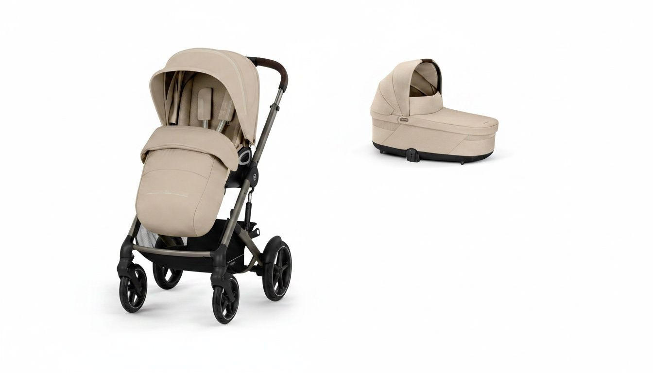 KINDERWAGEN Talos S TPE inkl. Fold-Carrycot  - Taupe/Beige, Basics, Textil/Metall (93cm) - cybex GOLD