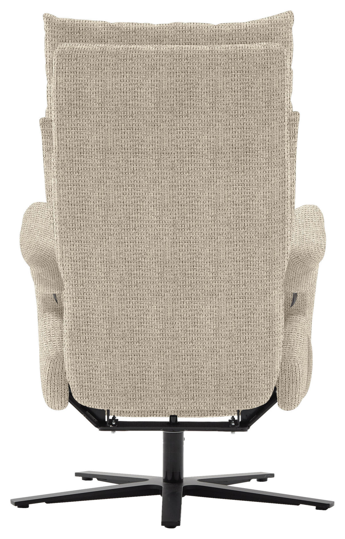 FERNSEHSESSEL in Struktur Beige  - Beige/Schwarz, MODERN, Textil/Metall (73/113-117/85cm) - Cantus