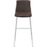 BARHOCKER in Braun, Chromfarben - Chromfarben/Braun, Design, Textil/Metall (40/108/44cm) - Carryhome BARHOCKER in Braun, Chromfarben - Chromfarben/Braun, Design, Textil/Metall (40/108/44cm) - Carryhome