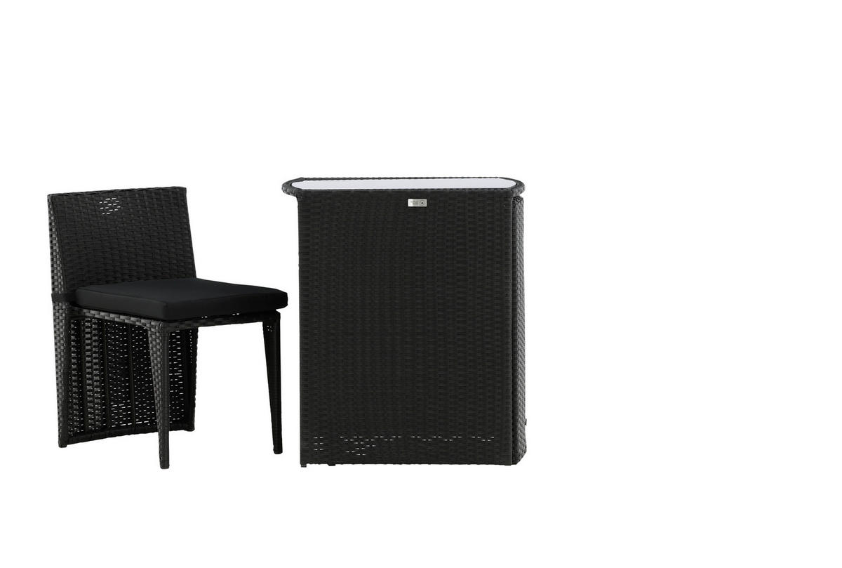 CAFÉSET metall, plast, textil  - grå/svart, Klassisk, metall/textil - Gardenson