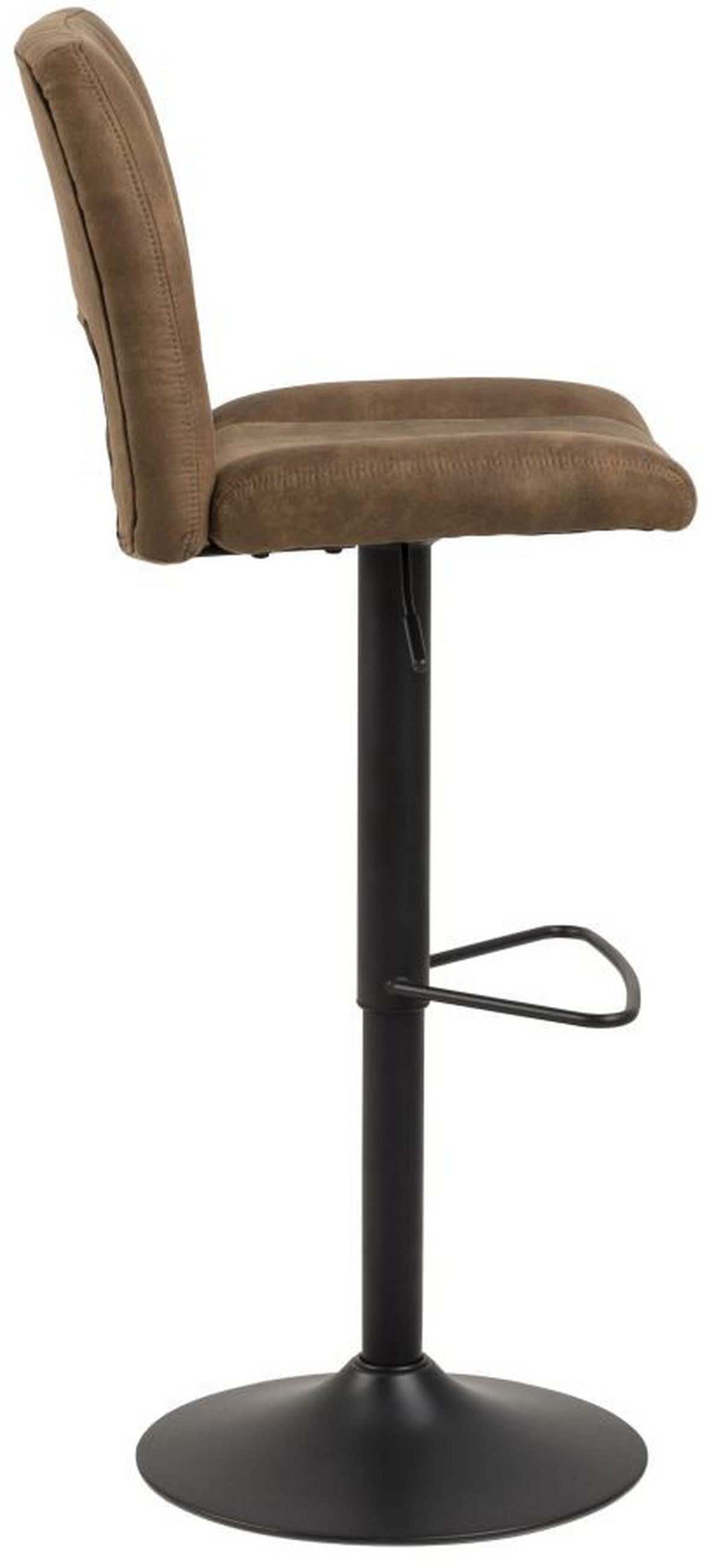 BARSKI STOL, svetlo rjava  - svetlo rjava/črna, Design, kovina/tekstil (41,5/94-115/52cm) - Hom`in