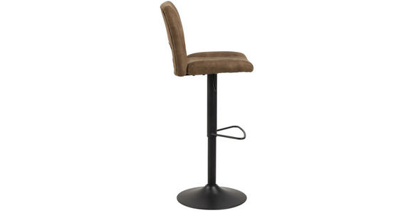 BARHOCKER in Metall, Textil Hellbraun - Hellbraun/Schwarz, Design, Textil/Metall (41,5/94-115/52cm) - Carryhome