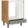 HERDUMBAUSCHRANK 60/87/56 cm  in Grün, Eichefarben  - Eichefarben/Grün, MODERN, Holzwerkstoff (60/87/56cm) - Nobilia