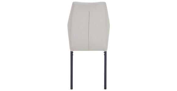 STUHL , , Leinenoptik  - Beige/Schwarz, MODERN, Textil/Metall (46/98/58,5cm) - Carryhome