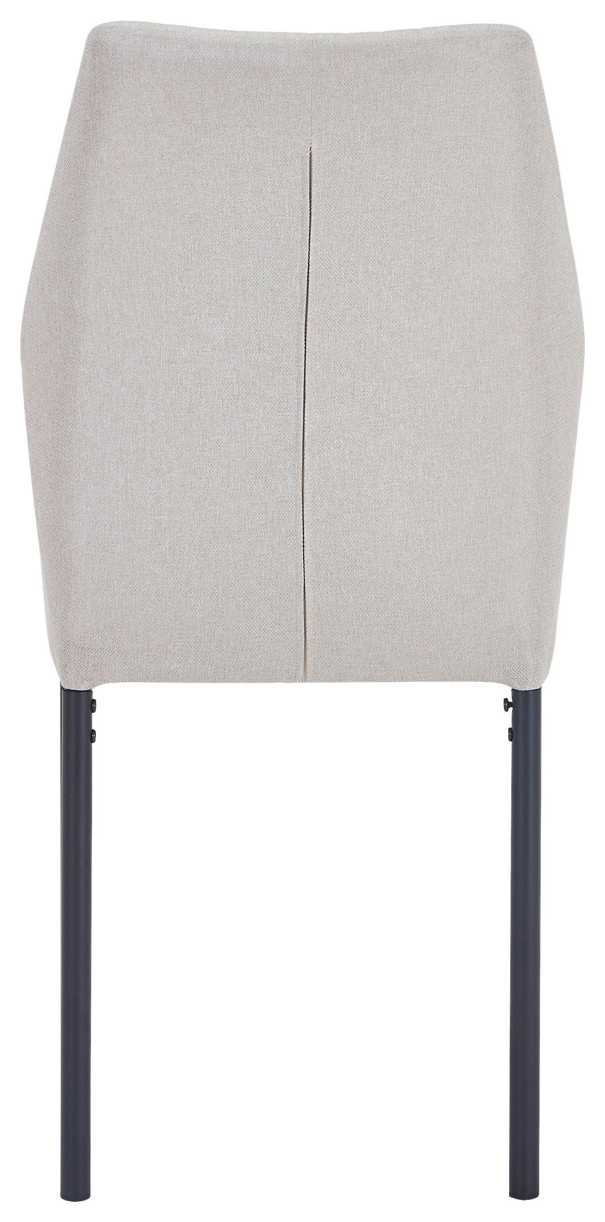 STUHL  in Eisen Leinenoptik Metall, Textil  - Beige/Schwarz, MODERN, Textil/Metall (46/98/58,5cm) - Carryhome