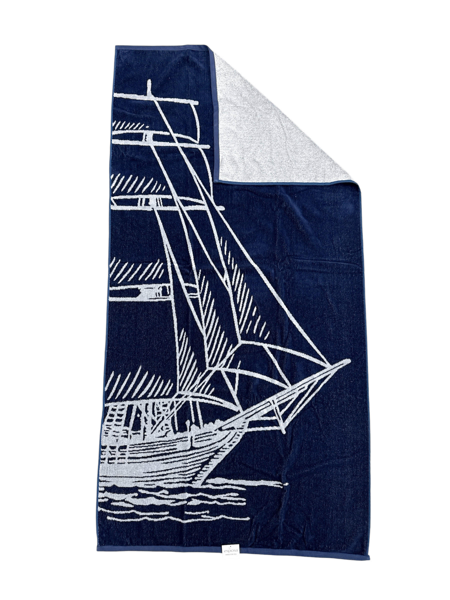 RUČNIK ZA PLAŽU 80/160/160 cm , tamno plava  Beach towel 80x160 cm ship  - tamno plava, Konvencionalno, tekstil (80/160/160cm) - Esposa