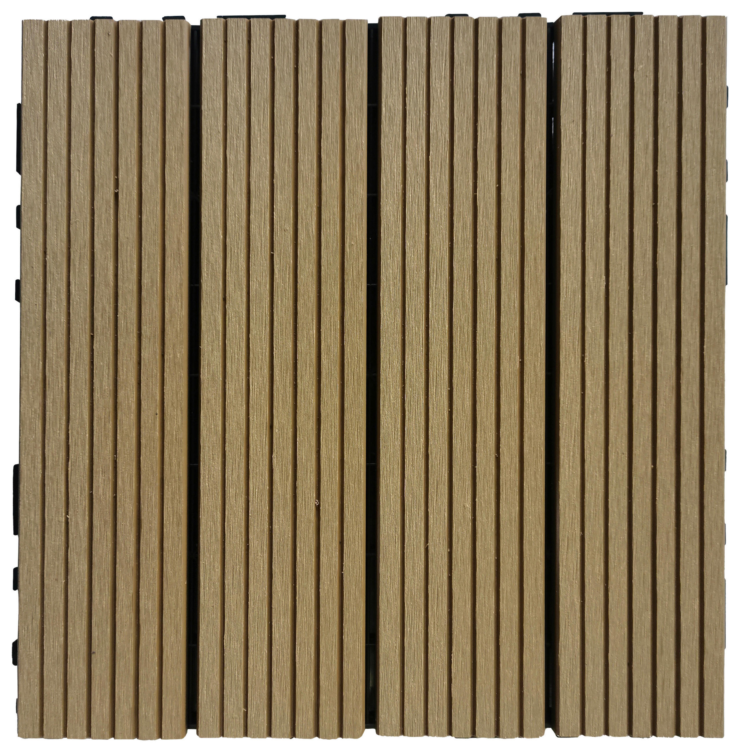 TERRASSENFLIESE WPC MAURICE 30X30CM 11-TLG.  - Beige, KONVENTIONELL, Holzwerkstoff (30/30/2.4cm)