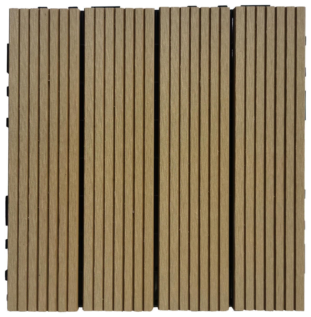 TERRASSENFLIESE WPC MAURICE 30X30CM 11-TLG.  - Beige, KONVENTIONELL, Holzwerkstoff (30/30/2.4cm)
