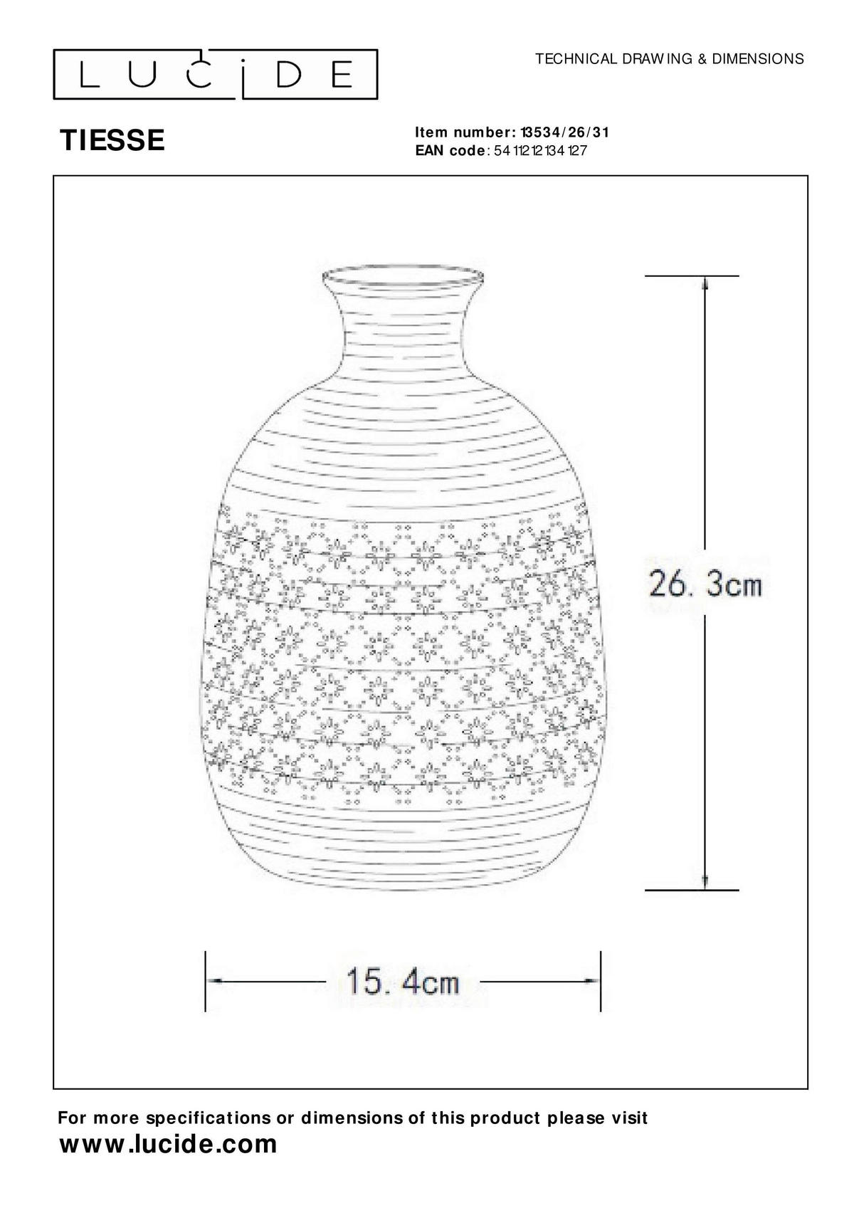 TISCHLEUCHTE - Design (15.4/15.4/26.3cm) - Lucide