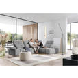 ECKSOFA in Struktur Grauweiß  313/233 cm  - Grauweiß/Schwarz, Design, Kunststoff/Textil (313/233cm) - Emilio Belluti