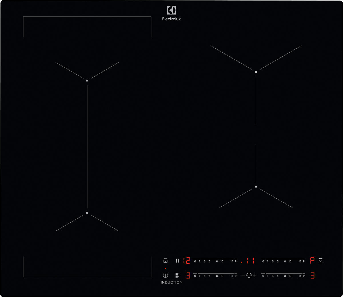 INDUKTIONSKOCHFELD EIV634I  - Schwarz, Basics, Glas (58,0/4,4/51,0cm) - Electrolux