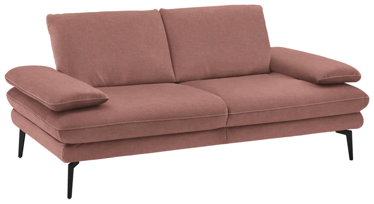 2,5-SITZER in Velours Flieder  - Beige/Flieder, Design, Textil/Metall (196/89/104cm) - Dieter Knoll